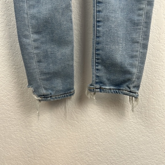 American Eagle Next Level Stretch Jegging Denim Distressed Size 00 Preowned - Picture 5 of 12